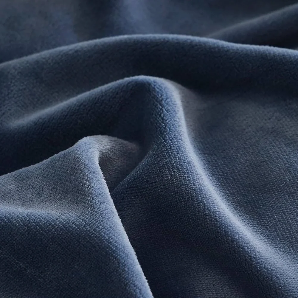 🆕 Blue Velvet Luxury Duvet Set Bedding High End Hotel Vibes KING